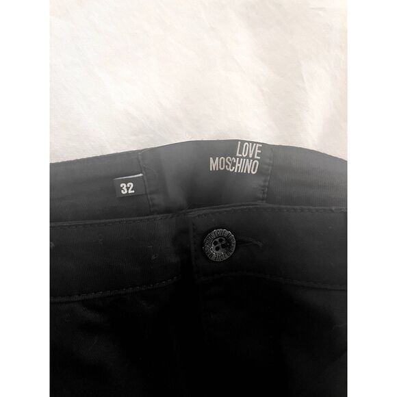 Womens Love Moschino Black Straight Leg Jeans Size 32 - Picture 7 of 10